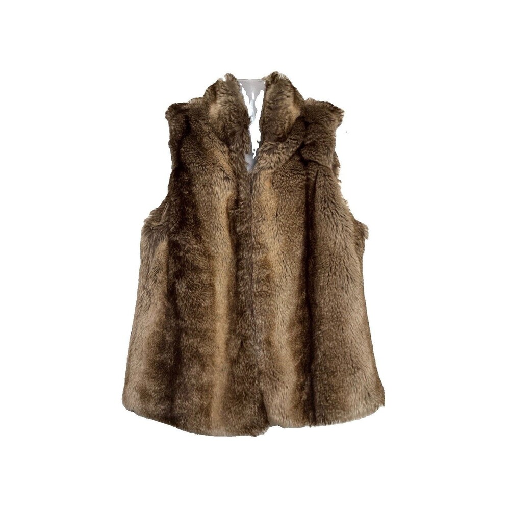 Woodland Faux Fur Vest Women's Small Cashmere Blend Winter Outerwear Boho Casual